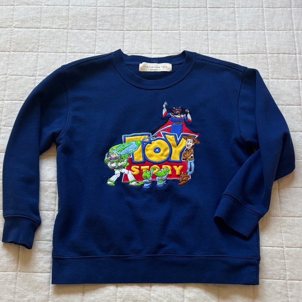 Toy Story Embroidered Navy Sweatshirt by The Vintage Twin